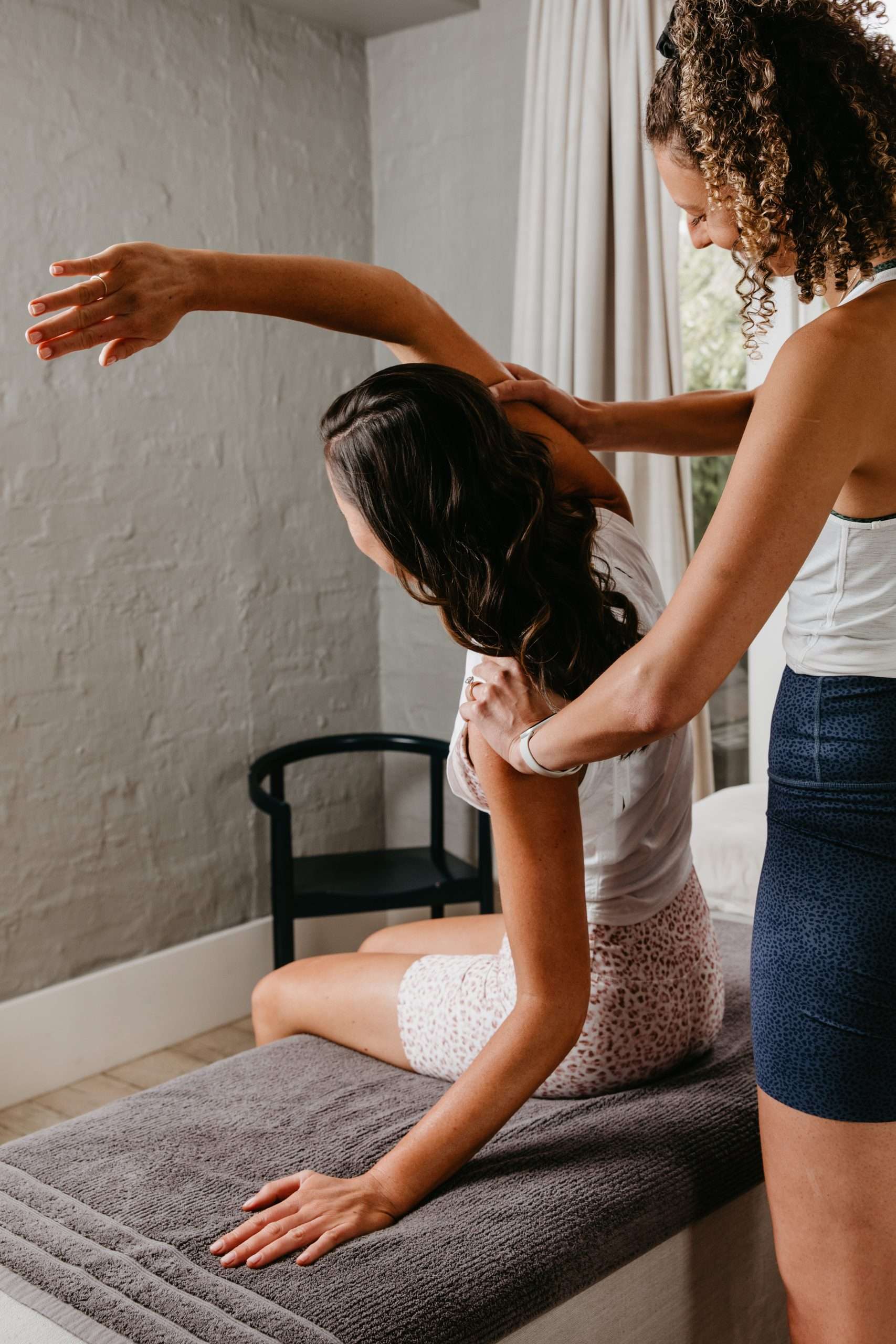 a physiotherapy session in action